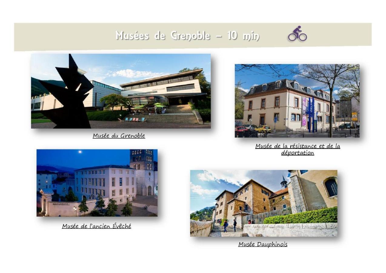 Le 62 - Spacieux T2 Avec Jardin, Parking & Tramway เกรอน็อบล์ ภายนอก รูปภาพ