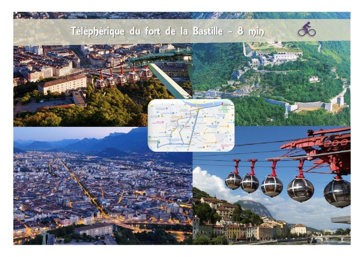 Le 62 - Spacieux T2 Avec Jardin, Parking & Tramway เกรอน็อบล์ ภายนอก รูปภาพ