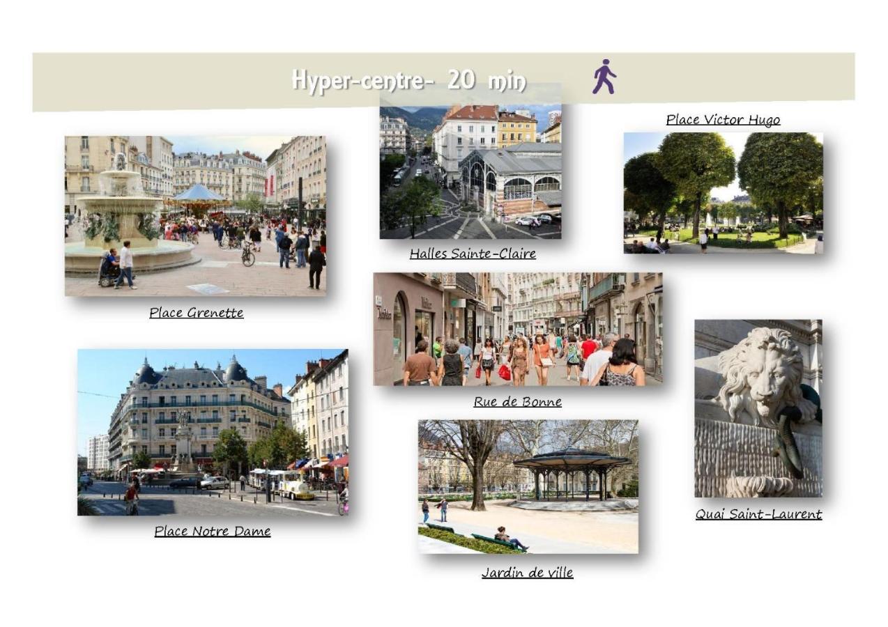 Le 62 - Spacieux T2 Avec Jardin, Parking & Tramway เกรอน็อบล์ ภายนอก รูปภาพ