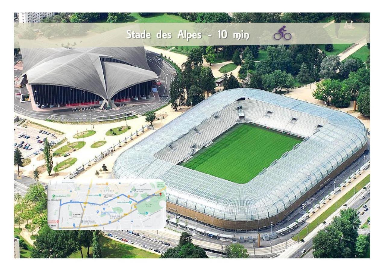 Le 62 - Spacieux T2 Avec Jardin, Parking & Tramway เกรอน็อบล์ ภายนอก รูปภาพ