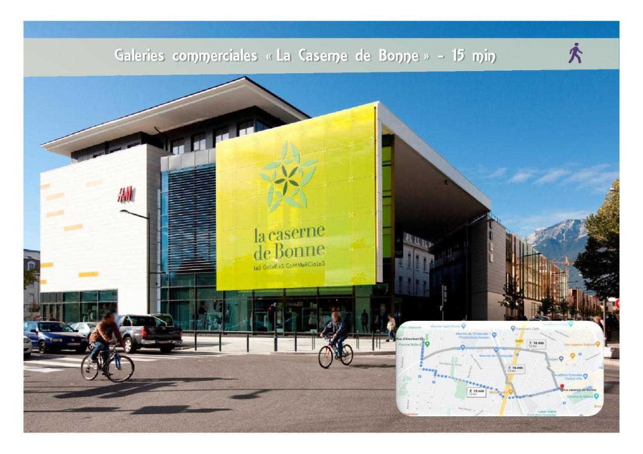 Le 62 - Spacieux T2 Avec Jardin, Parking & Tramway เกรอน็อบล์ ภายนอก รูปภาพ